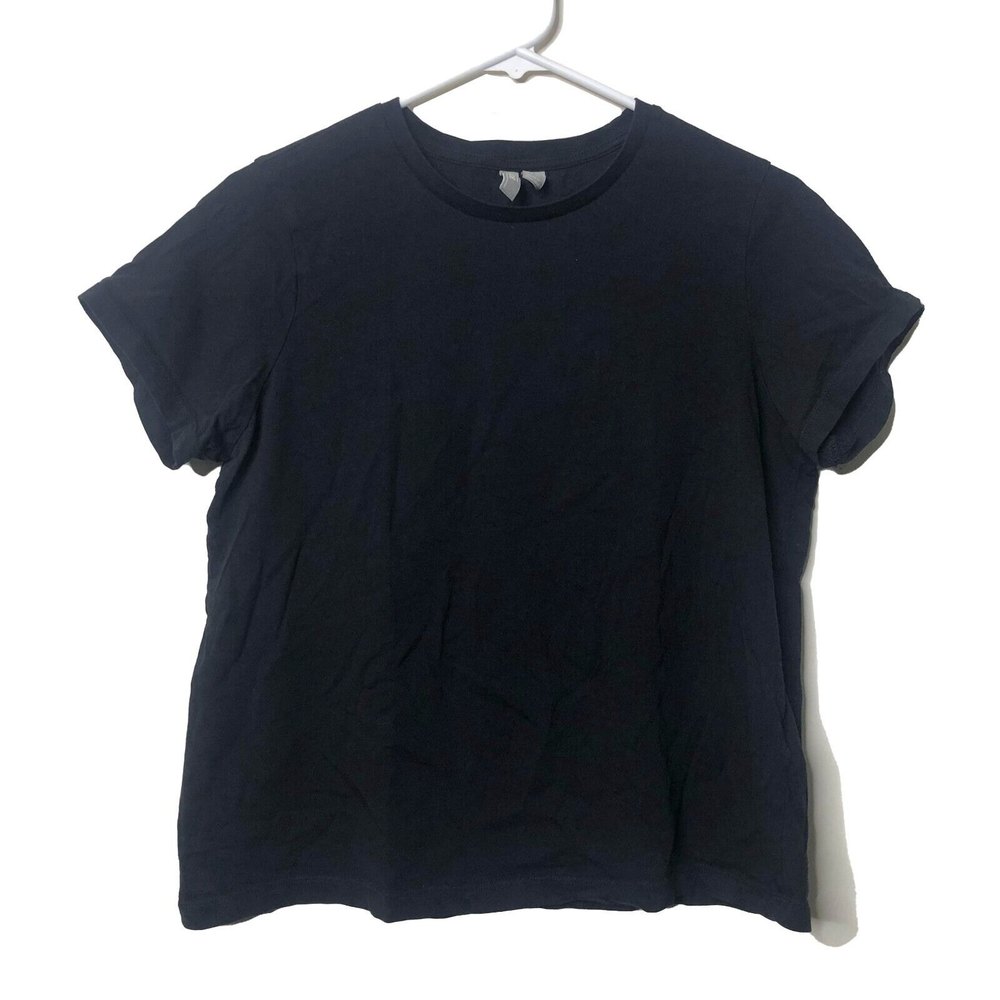 ASOS Women's 10 Black Plain Short Sleeve Shirt